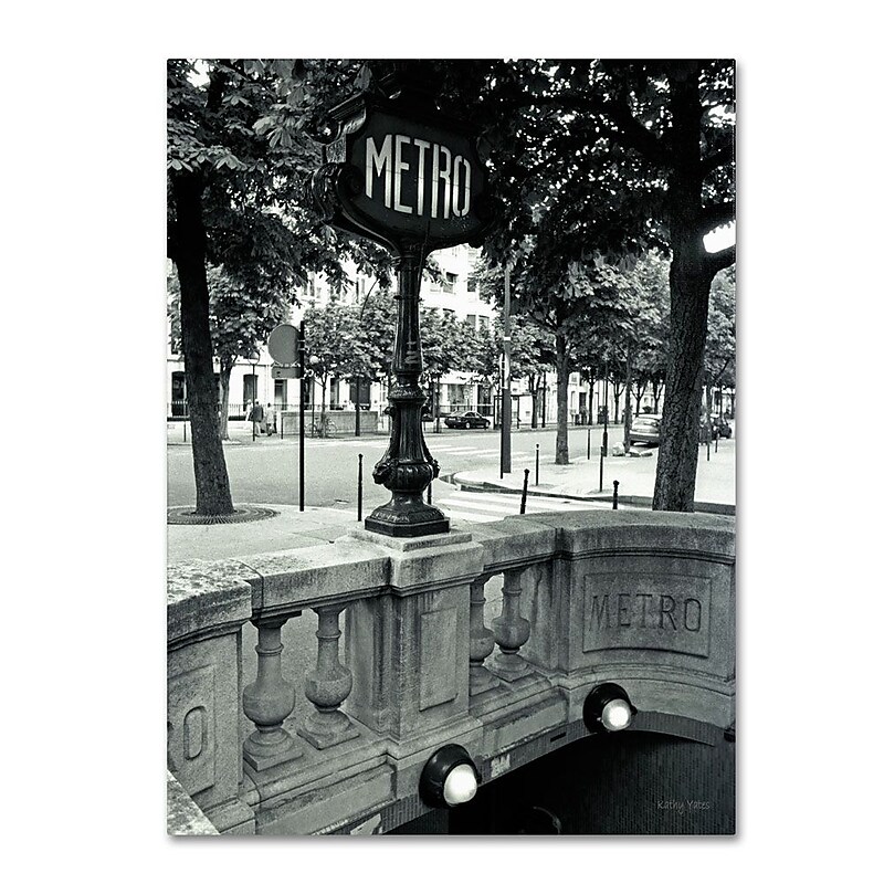 Trademark Fine Art 'Le Metro' 14" x 19" Canvas Art image 1