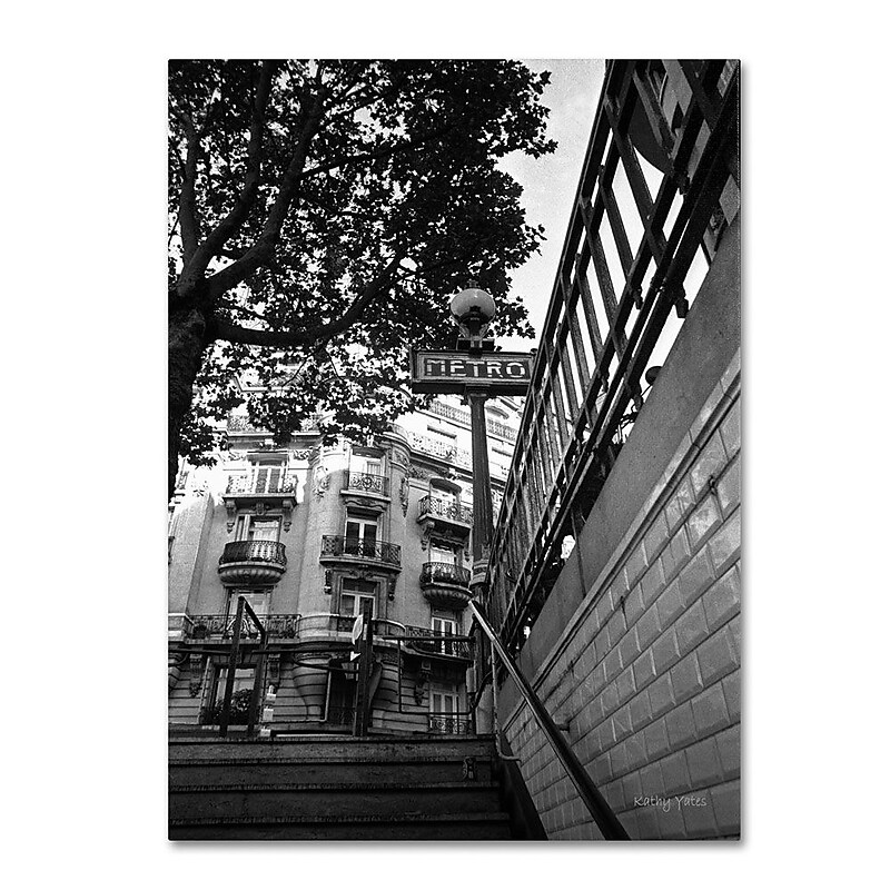 Trademark Fine Art 'Le Metro From Below' 30" x 47" Canvas Art image 1