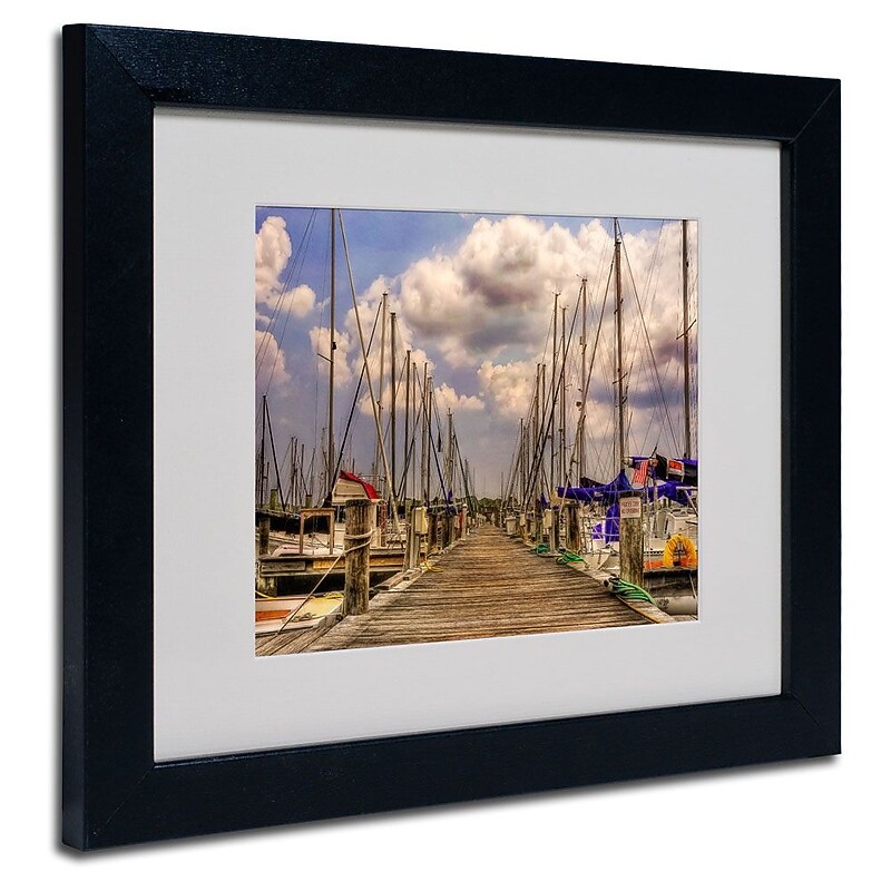 Trademark Fine Art 'Pirates Cove' 11" x 14" Black Frame Art image 1