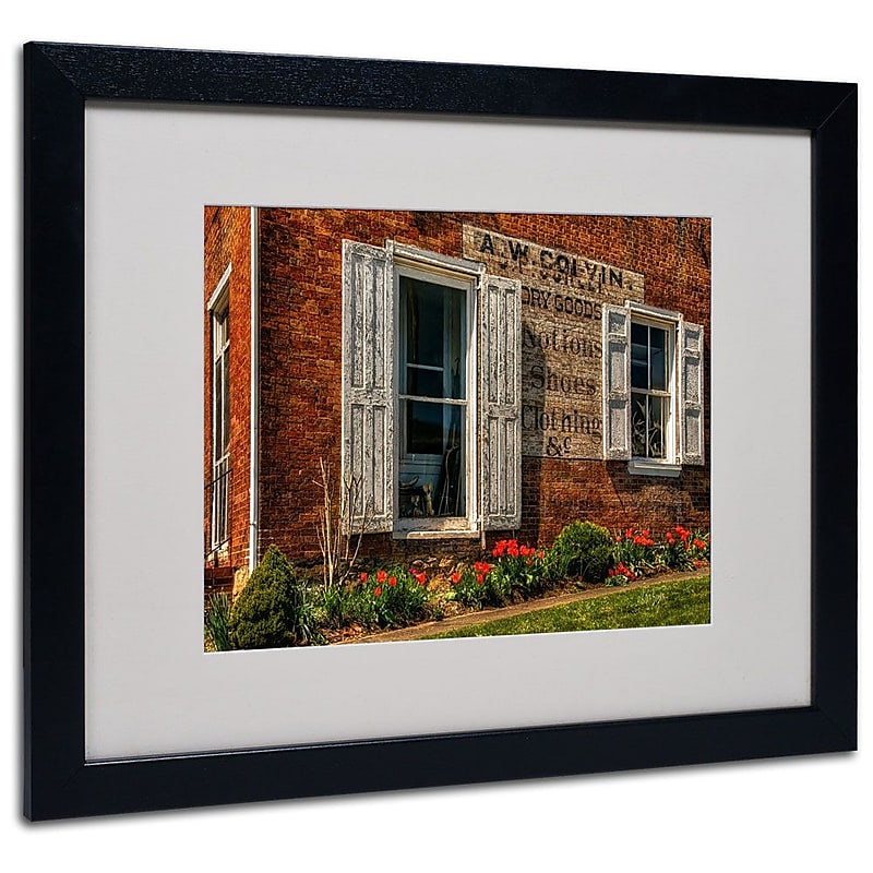 Trademark Fine Art 'Country Store' 16" x 20" Black Frame Art image 1