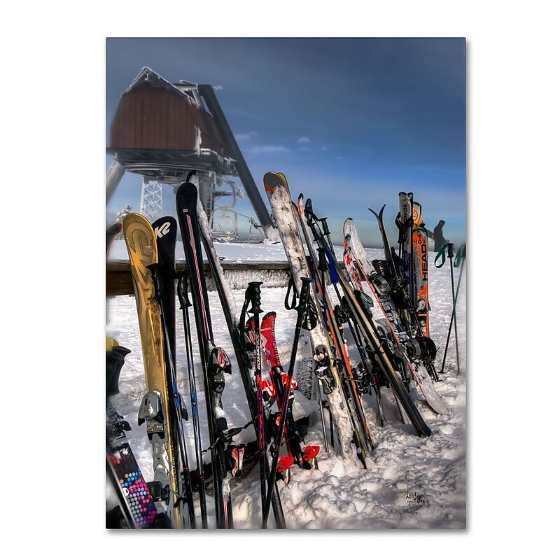 Trademark Fine Art 'Ski Gear' 14" x 19" Canvas Art image 1