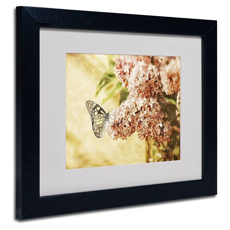 Trademark Fine Art 'Sweet Lilacs' 11" x 14" Black Frame Art image 1