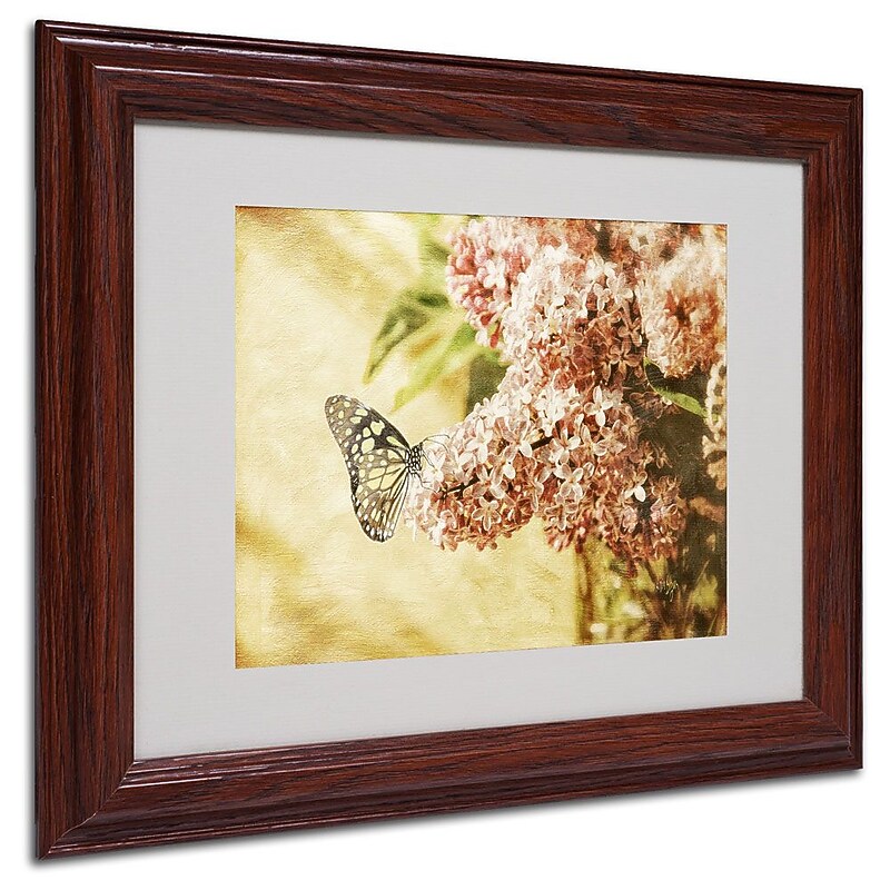 Trademark Fine Art 'Sweet Lilacs' 11" x 14" Wood Frame Art image 1