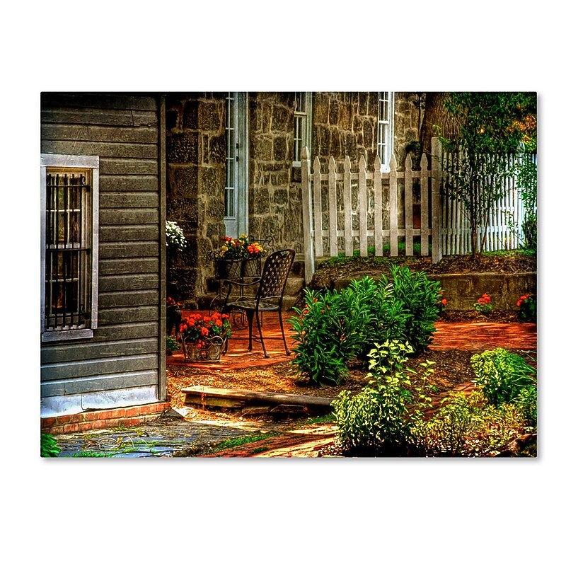 Trademark Fine Art 'A Seat In the Shade' 14" x 19" Canvas Art image 1