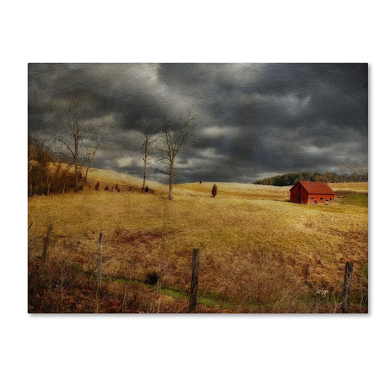 Trademark Fine Art 'Winter Begins' 16" x 24" Canvas Art image 1