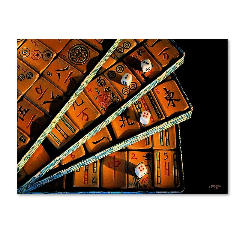 Trademark Fine Art 'Mad For Mahjong' 30" x 47" Canvas Art image 1