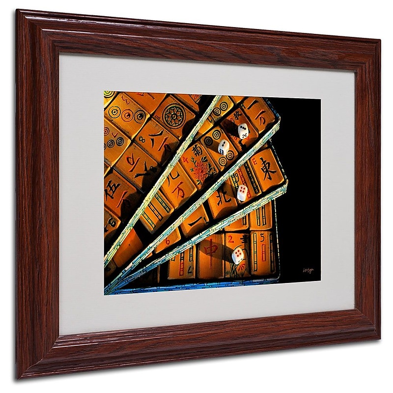 Trademark Fine Art 'Mad For Mahjong' 11" x 14" Wood Frame Art image 1