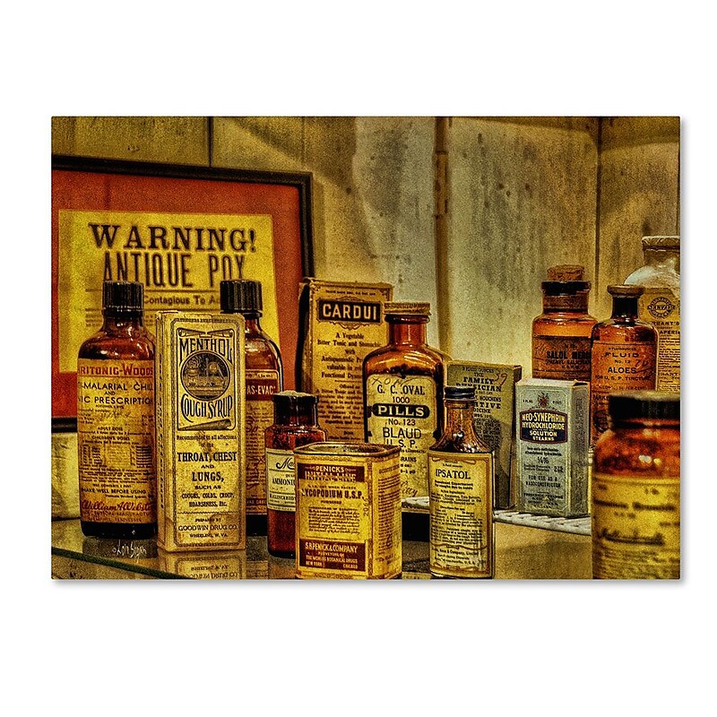 Trademark Fine Art 'Vintage Medicines' 24" x 32" Canvas Art image 1