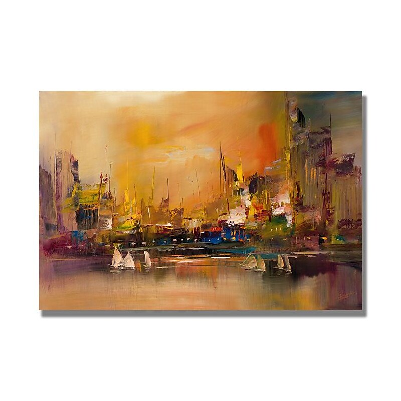 Trademark Fine Art 'City Reflections' 35" x 47" Canvas Art image 1