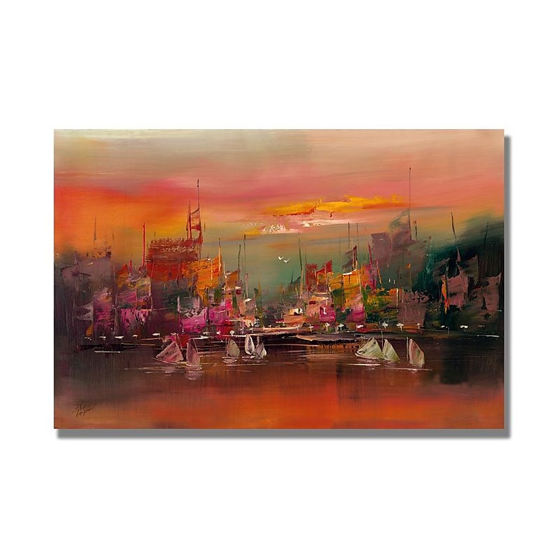 Trademark Fine Art 'City Reflections III' 35" x 47" Canvas Art image 1