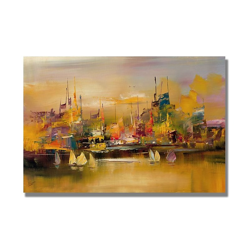 Trademark Fine Art 'City Reflections V' 35" x 47" Canvas Art image 1