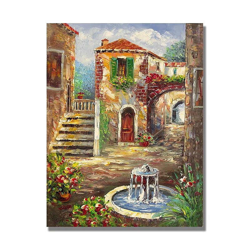 Trademark Fine Art 'Tuscan Cottage' 18" x 24" Canvas Art image 1