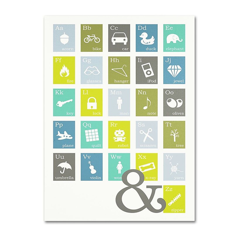 Trademark Fine Art 'Alpha Bits Cooled' 30" x 47" Canvas Art image 1