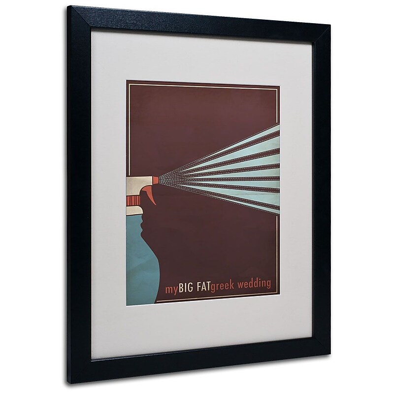 Trademark Fine Art 'My Big Fat Greek Wedding' 16" x 20" Black Frame Art image 1