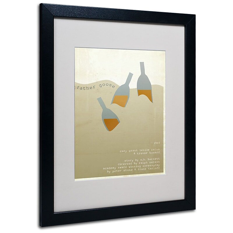 Trademark Fine Art 'Father Goose' 16" x 20" Black Frame Art image 1
