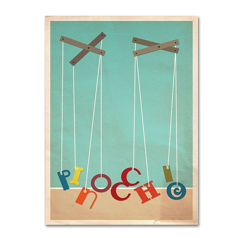 Trademark Fine Art 'Pinocchio' 16" x 24" Canvas Art image 1
