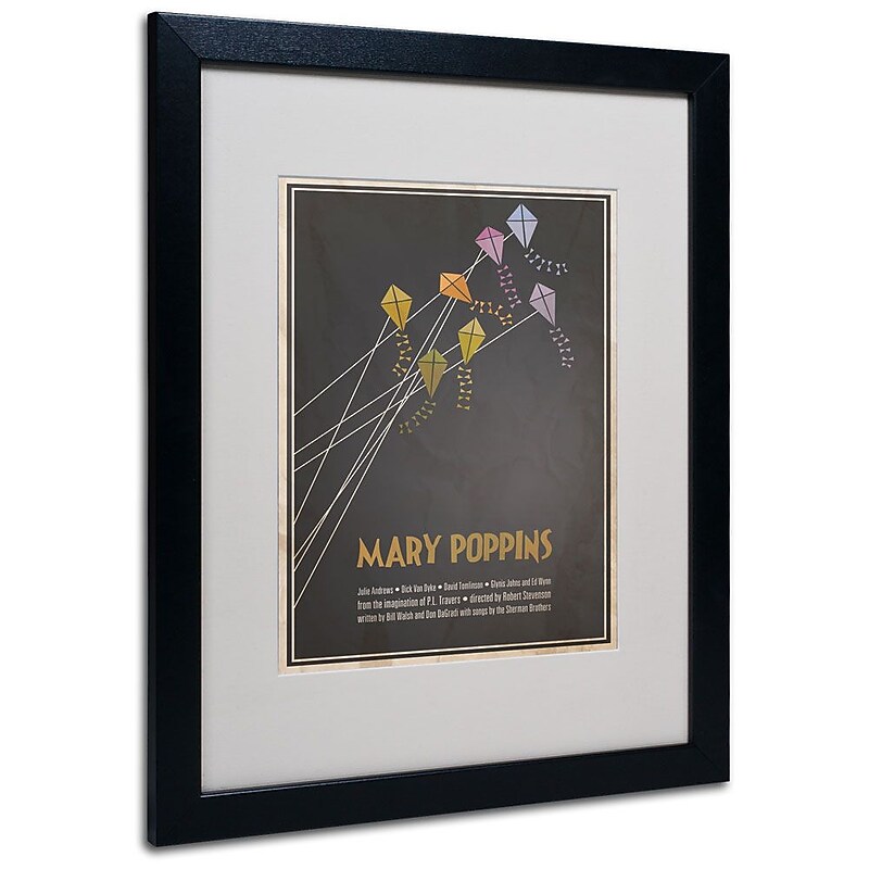 Trademark Fine Art 'Mary Poppins' 16" x 20" Black Frame Art image 1