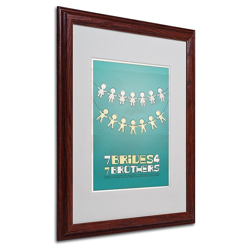 Trademark Fine Art 'Seven Brides Seven Brothers' 16" x 20" Wood Frame Art image 1