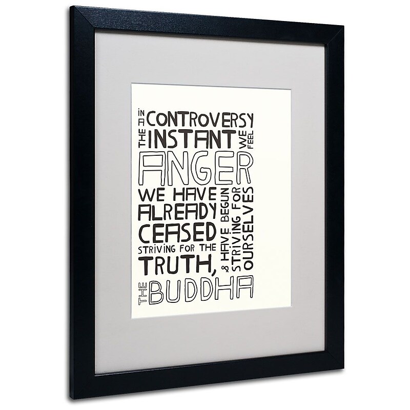 Trademark Fine Art 'Anger in Controversy II' 16" x 20" Black Frame Art image 1