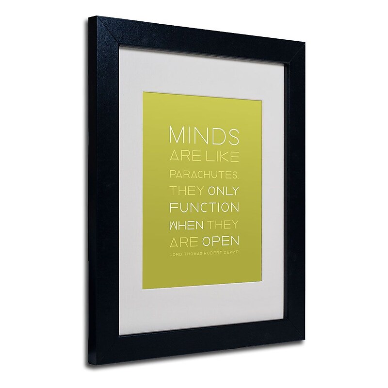Trademark Fine Art 'An Open Mind' 11" x 14" Black Frame Art image 1