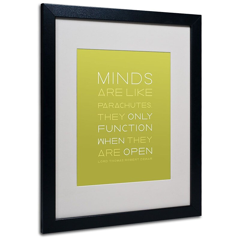 Trademark Fine Art 'An Open Mind' 16" x 20" Black Frame Art image 1