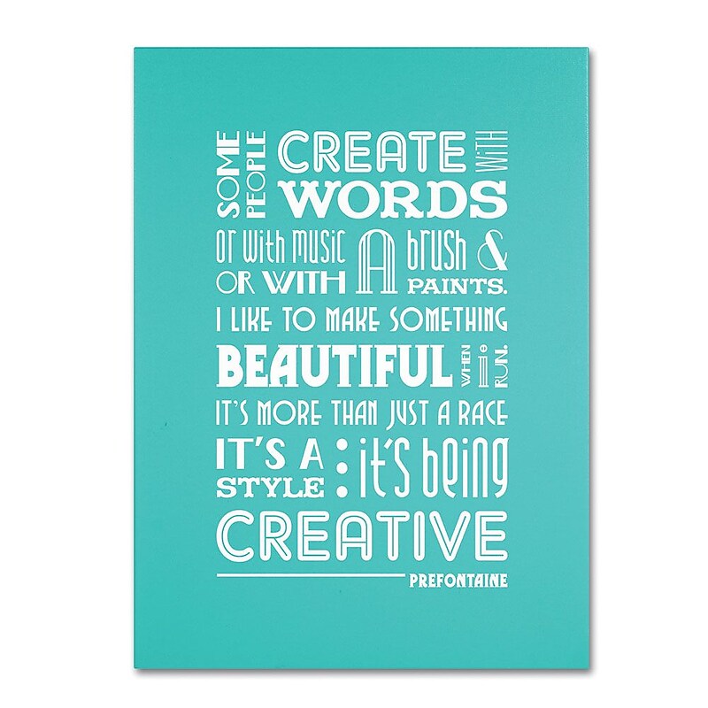 Trademark Fine Art 'Creative Running I' 26" x 32" Canvas Art image 1