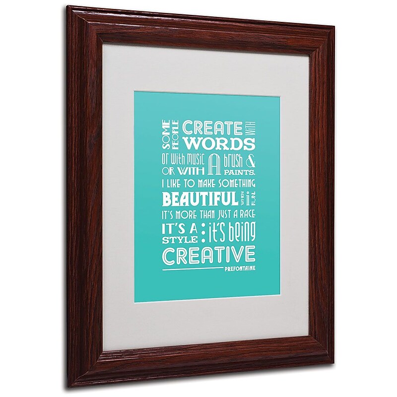 Trademark Fine Art 'Creative Running I' 11" x 14" Wood Frame Art image 1