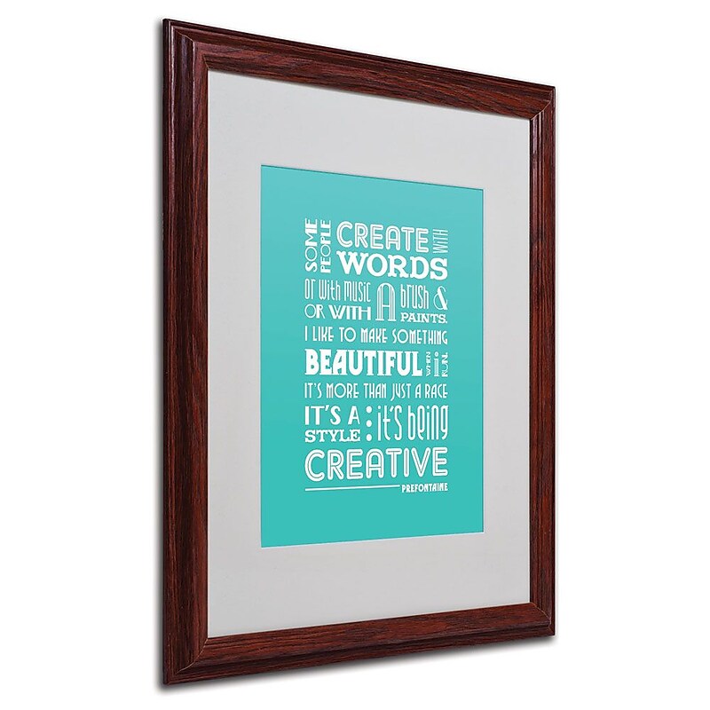 Trademark Fine Art 'Creative Running I' 16" x 20" Wood Frame Art image 1
