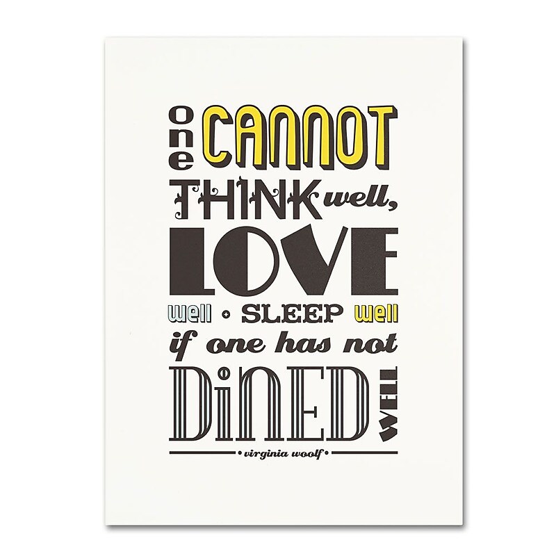 Trademark Fine Art 'Dined Well I' 18" x 24" Canvas Art image 1