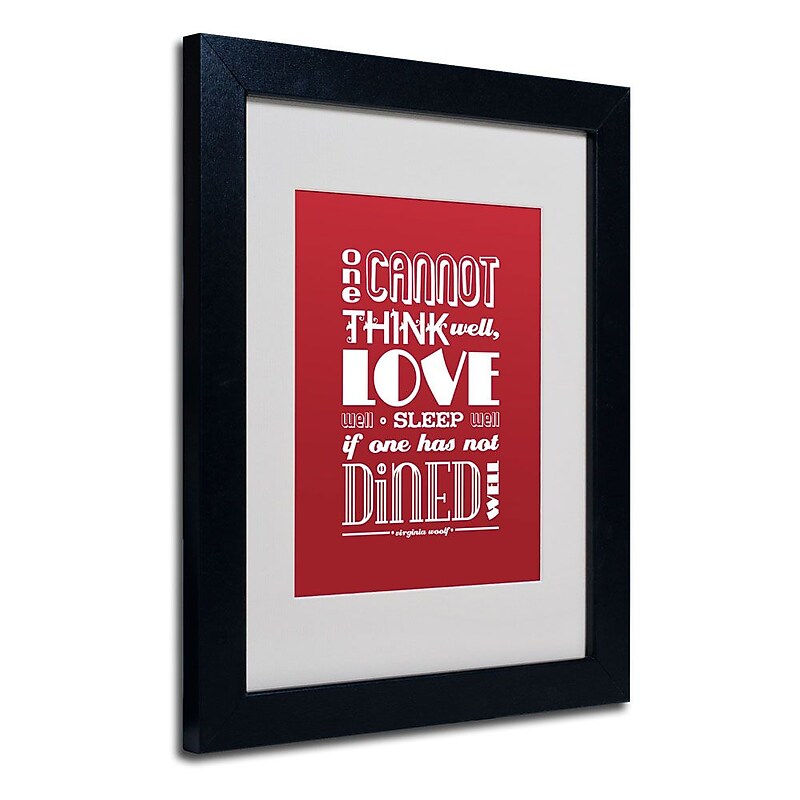 Trademark Fine Art 'Dined Well III' 11" x 14" Black Frame Art image 1