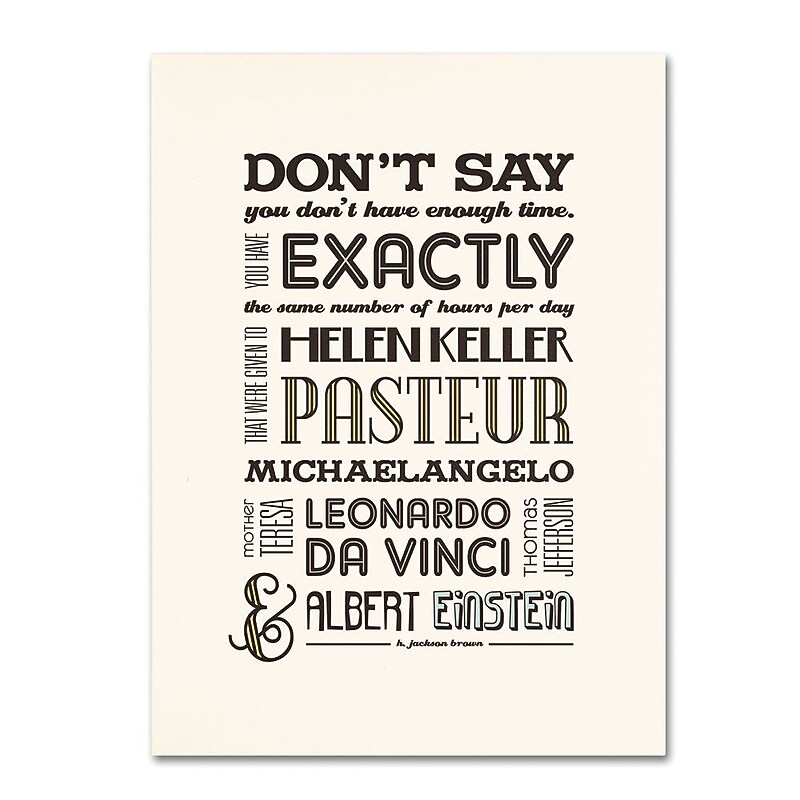 Trademark Fine Art 'Enough Time II' 26" x 32" Canvas Art image 1