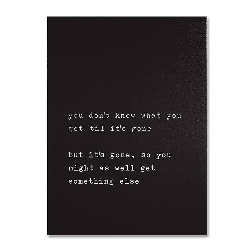 Trademark Fine Art 'Get Something Else' 18" x 24" Canvas Art image 1