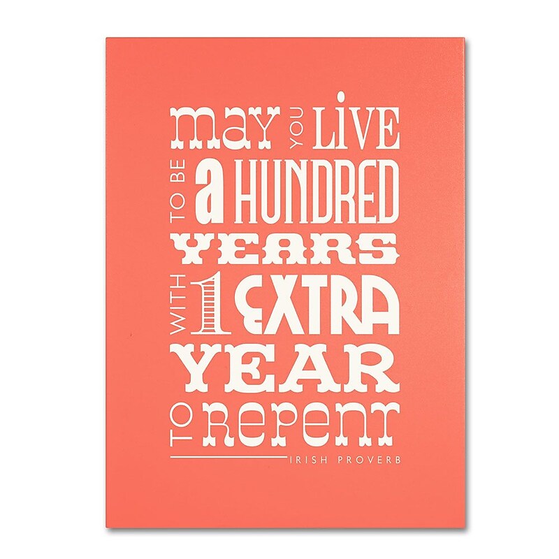 Trademark Fine Art 'Irish Proverb II' 35" x 47" Canvas Art image 1