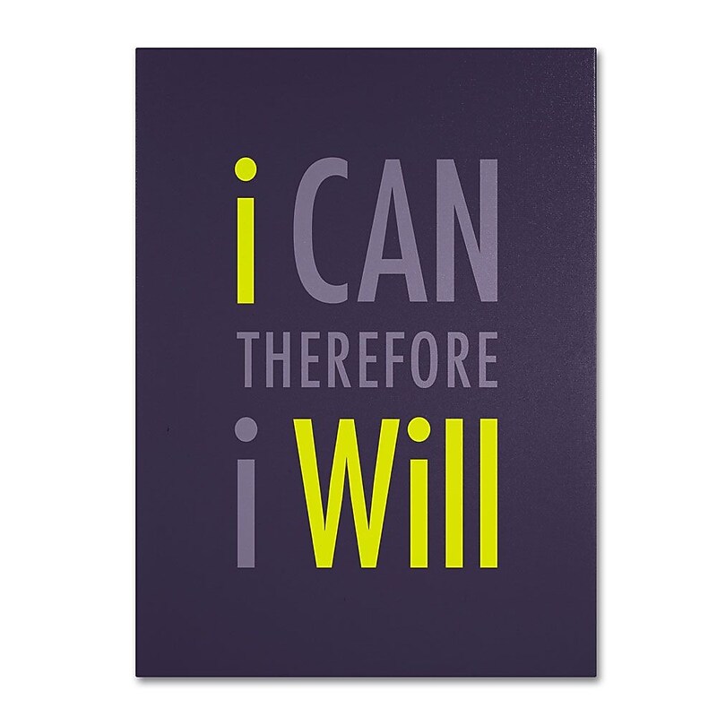 Trademark Fine Art 'I Will I' 14" x 19" Canvas Art image 1
