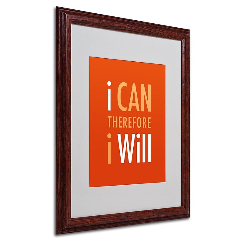 Trademark Fine Art 'I Will III' 16" x 20" Wood Frame Art image 1