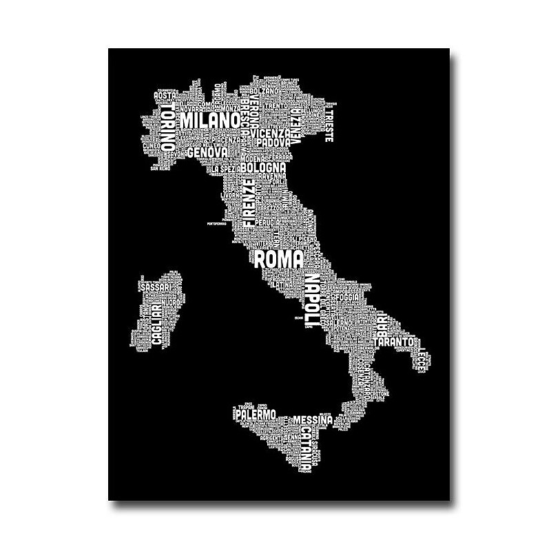 Trademark Fine Art 'Italy City Map I' 24" x 32" Canvas Art image 1