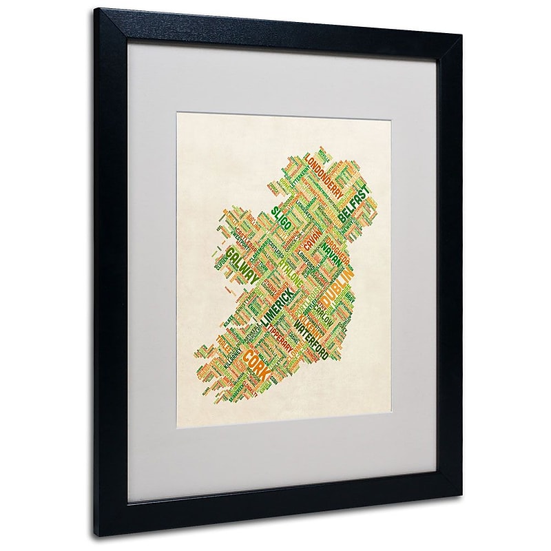 Trademark Fine Art 'Ireland I' 16" x 20" Black Frame Art image 1
