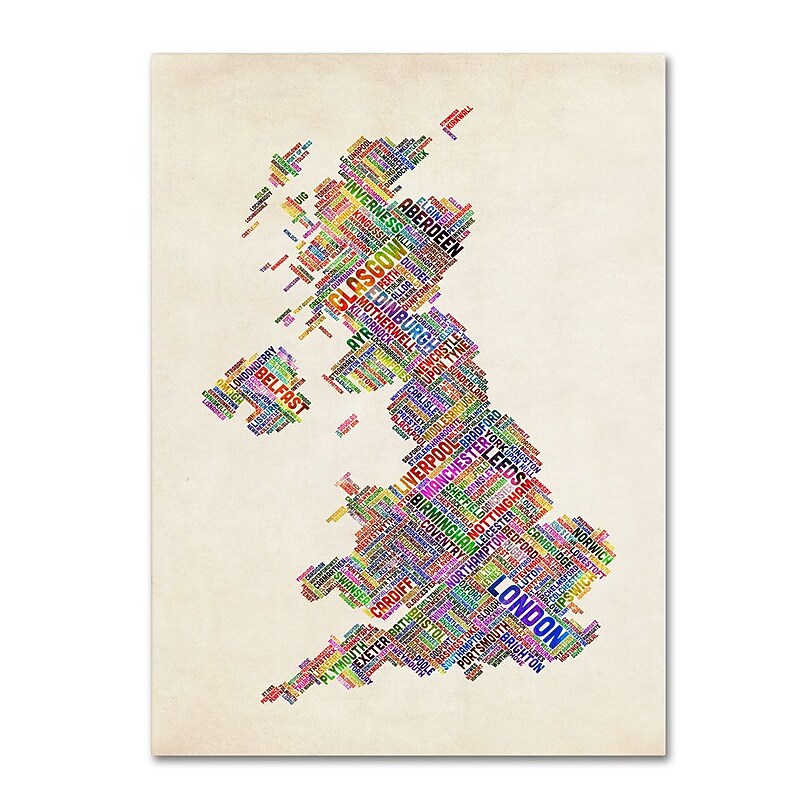 Trademark Fine Art 'United Kingdom I' 14" x 19" Canvas Art image 1