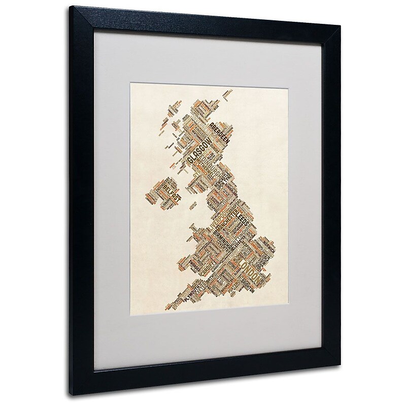 Trademark Fine Art 'United Kingdom II' 16" x 20" Black Frame Art image 1