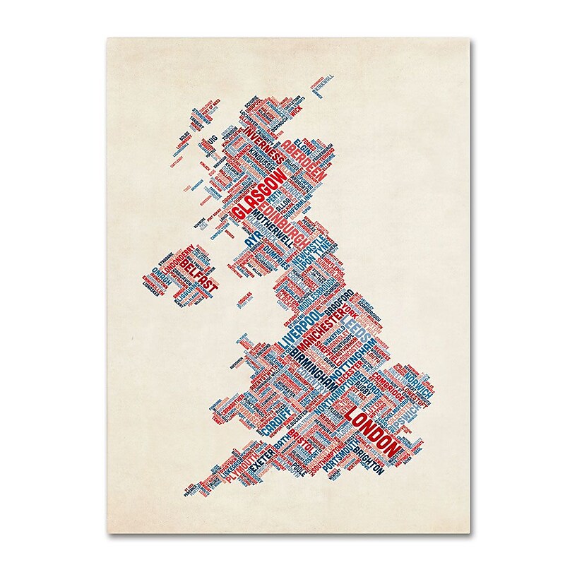 Trademark Fine Art 'United Kingdom III' 30" x 47" Canvas Art image 1