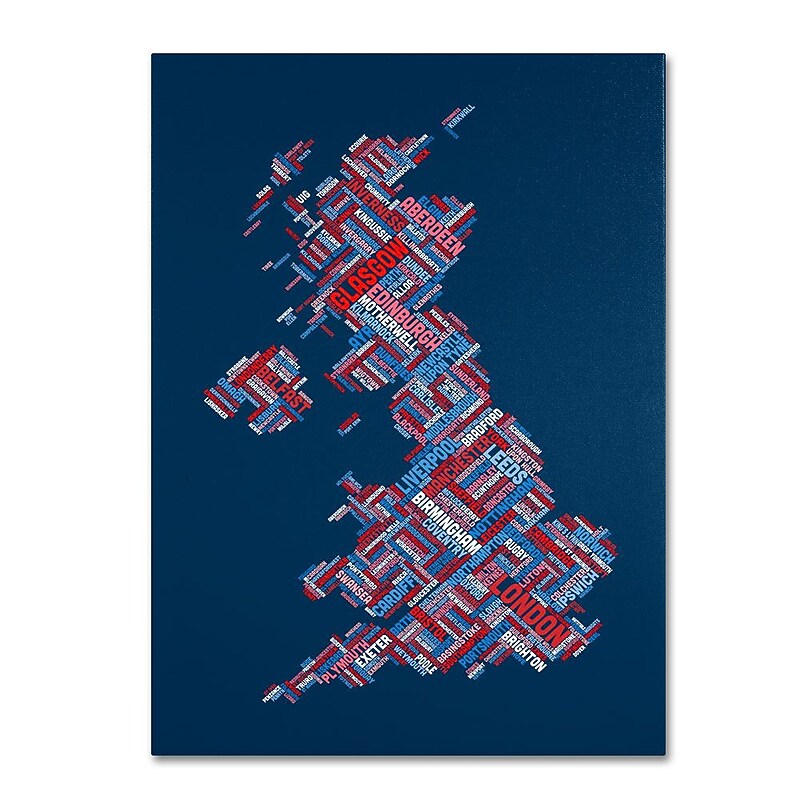 Trademark Fine Art 'United Kingdom VI' 16" x 24" Canvas Art image 1