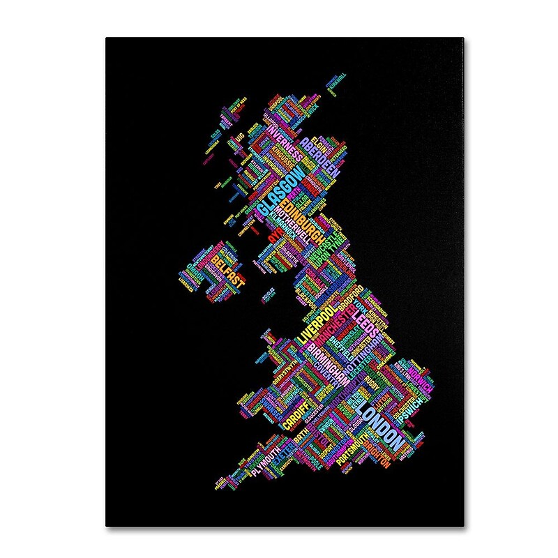 Trademark Fine Art 'United Kingdom VII' 16" x 24" Canvas Art image 1