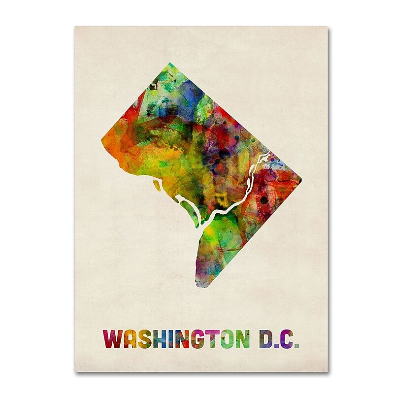 Trademark Fine Art 'Washington D.C. Map' 24" x 32" Canvas Art image 1