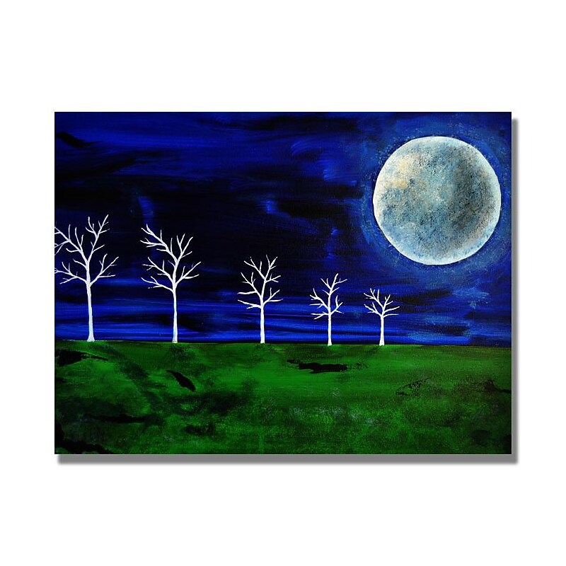 Trademark Fine Art 'Blue Moon' 24" x 32" Canvas Art image 1