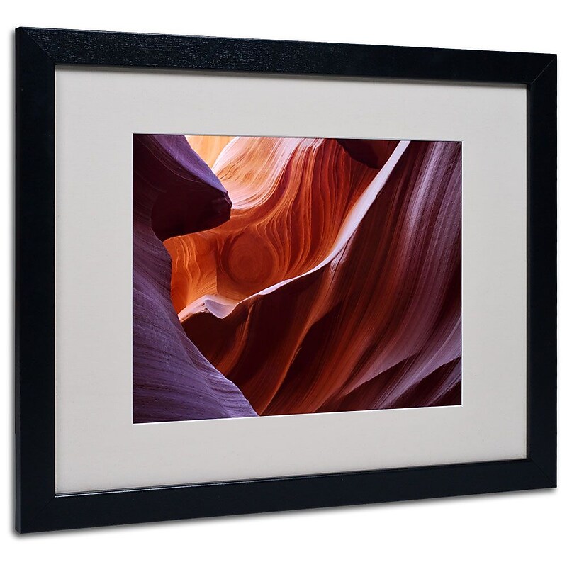 Trademark Fine Art 'Antelope Canyon' 16" x 20" Black Frame Art image 1
