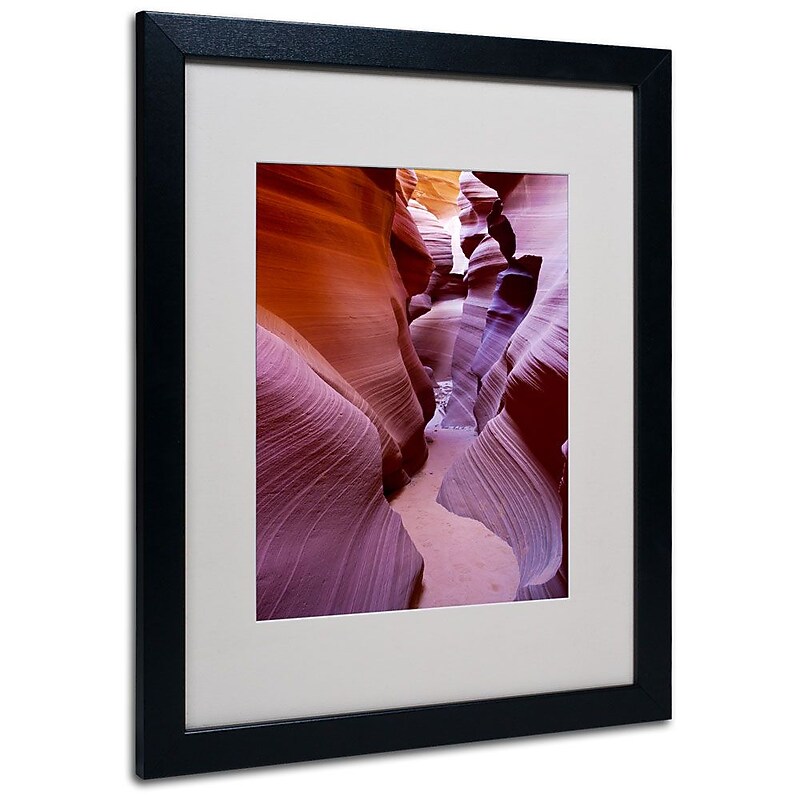 Trademark Fine Art 'Antelope Canyon 2' 16" x 20" Black Frame Art image 1