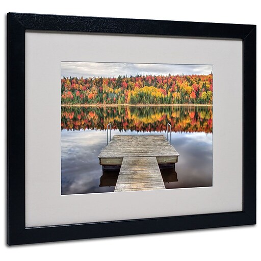 Trademark Fine Art 'Autumn' 16" x 20" Black Frame Art Staples
