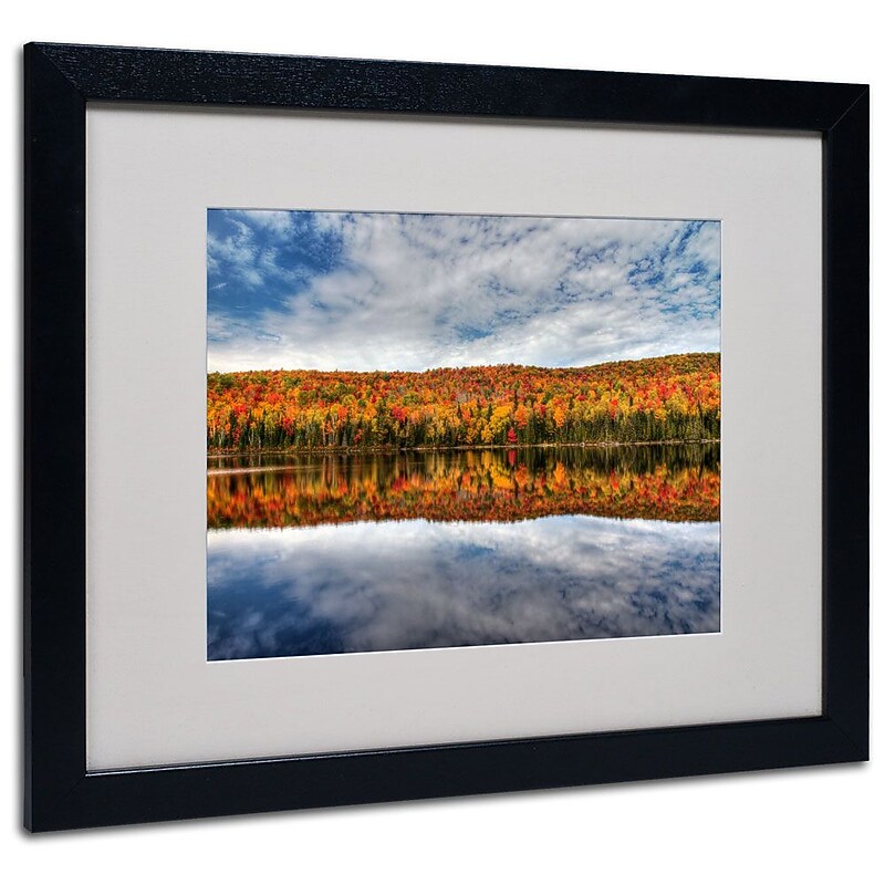 Trademark Fine Art 'Autumn Reflection' 16" x 20" Black Frame Art image 1