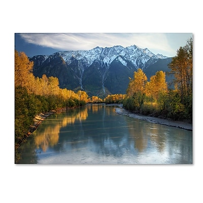 Trademark Fine Art 'Autumn River' 14" x 19" Canvas Art