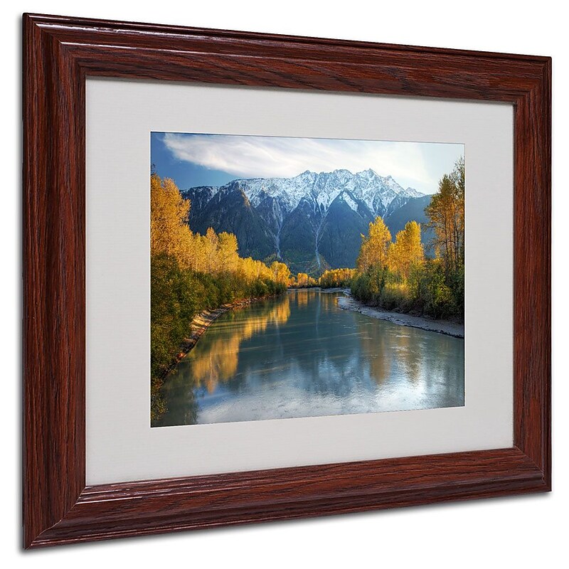 Trademark Fine Art 'Autumn River' 11" x 14" Wood Frame Art image 1